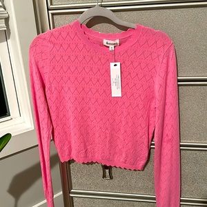 NWT Vici Dolls &merci Sabrina knit scalloped hem sweater